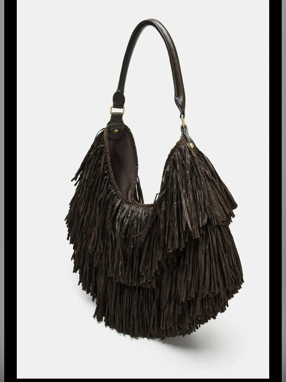 Zara fringe tote bag